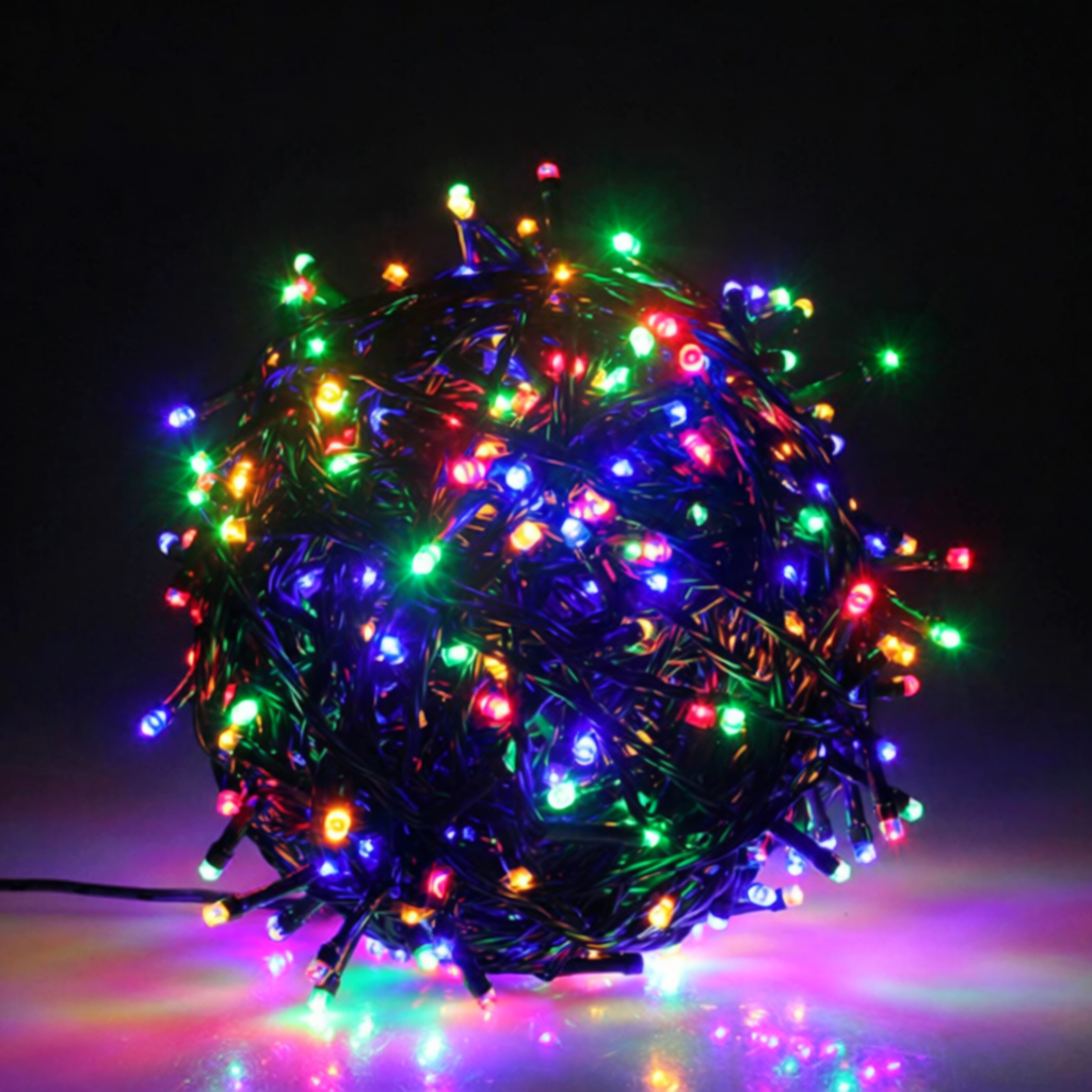 Bộ Đèn Nháy 50M Kim Cương, Dây Led 4 lớp kích thước 50M Trang Trí