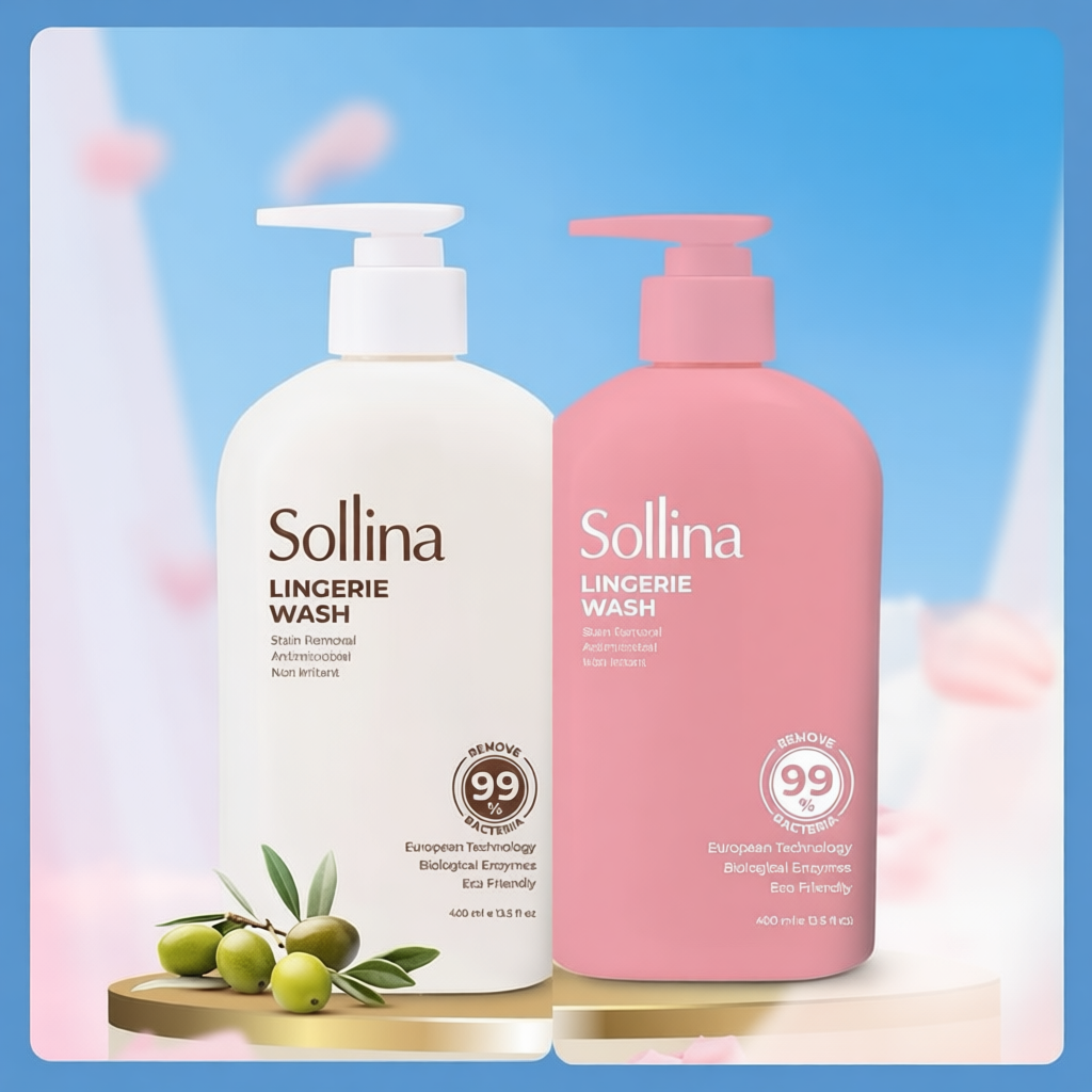 Nước giặt đồ lót sollina dịu nhẹ lành tính an toàn cho làn da dung tích 400ml/1 chai