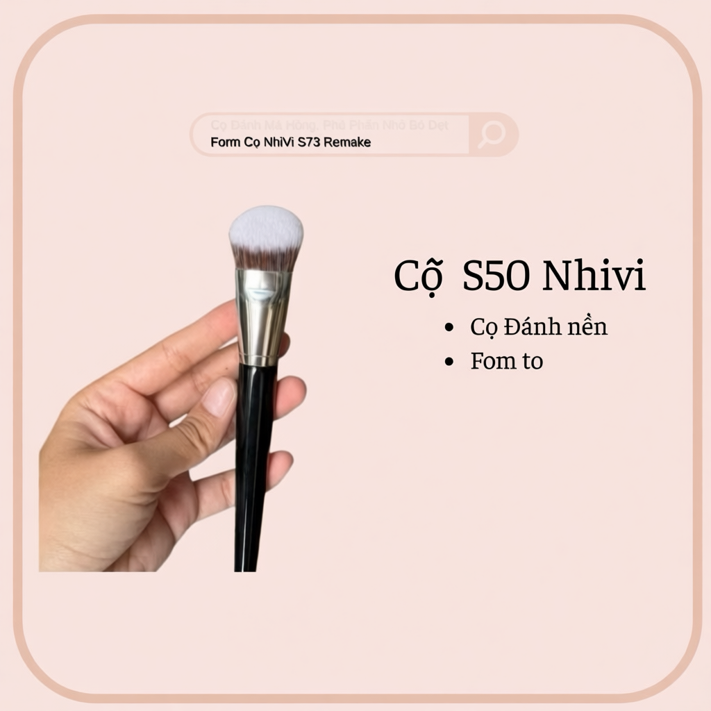 Cọ Đánh Nền Trang điểm S50 Form To  S50 Cọ NhiVi