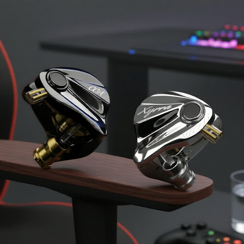 Tai nghe nhét tai kim loại CCA Xyrra, driver hybrid 1DD+1BA, âm thanh HiFi, giảm ồn, dùng cho chơi g
