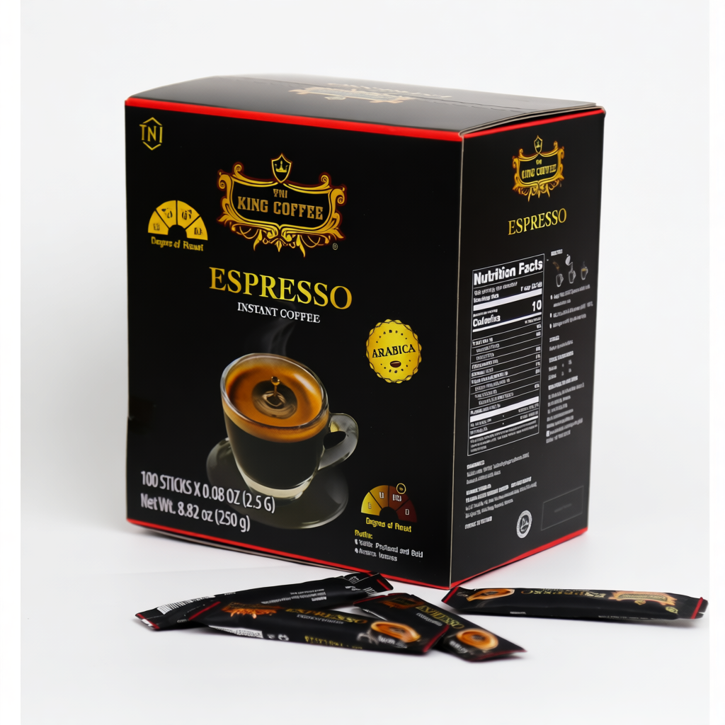 Cà Phê Hòa Tan Đen ESPRESSO King Coffee 250g