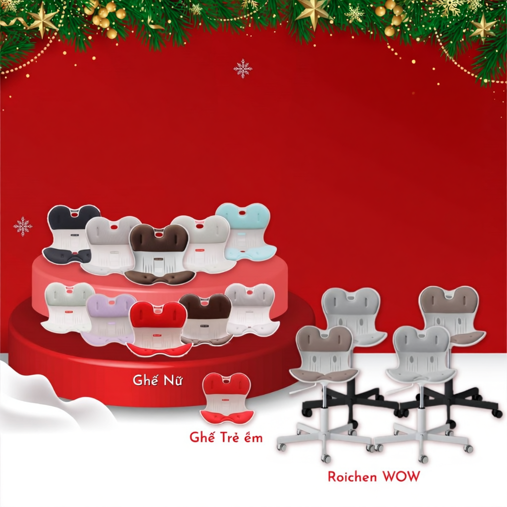 [Ghế Roichen] Ghế chỉnh dáng ngồi đúng Roichen Hàn Quốc, hỗ trợ giảm đau lưng, mỏi vai gáy, tránh gù