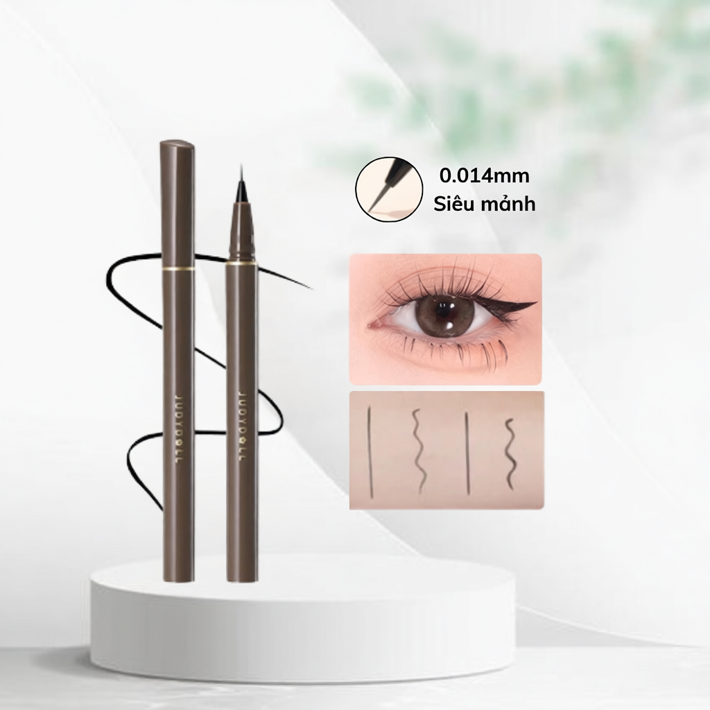 Bút kẻ mắt JUDYDOLL Slim Liquid 0.014mm nét siêu mảnh, chống nước lâu trôi bền màu G3COSMETICS
