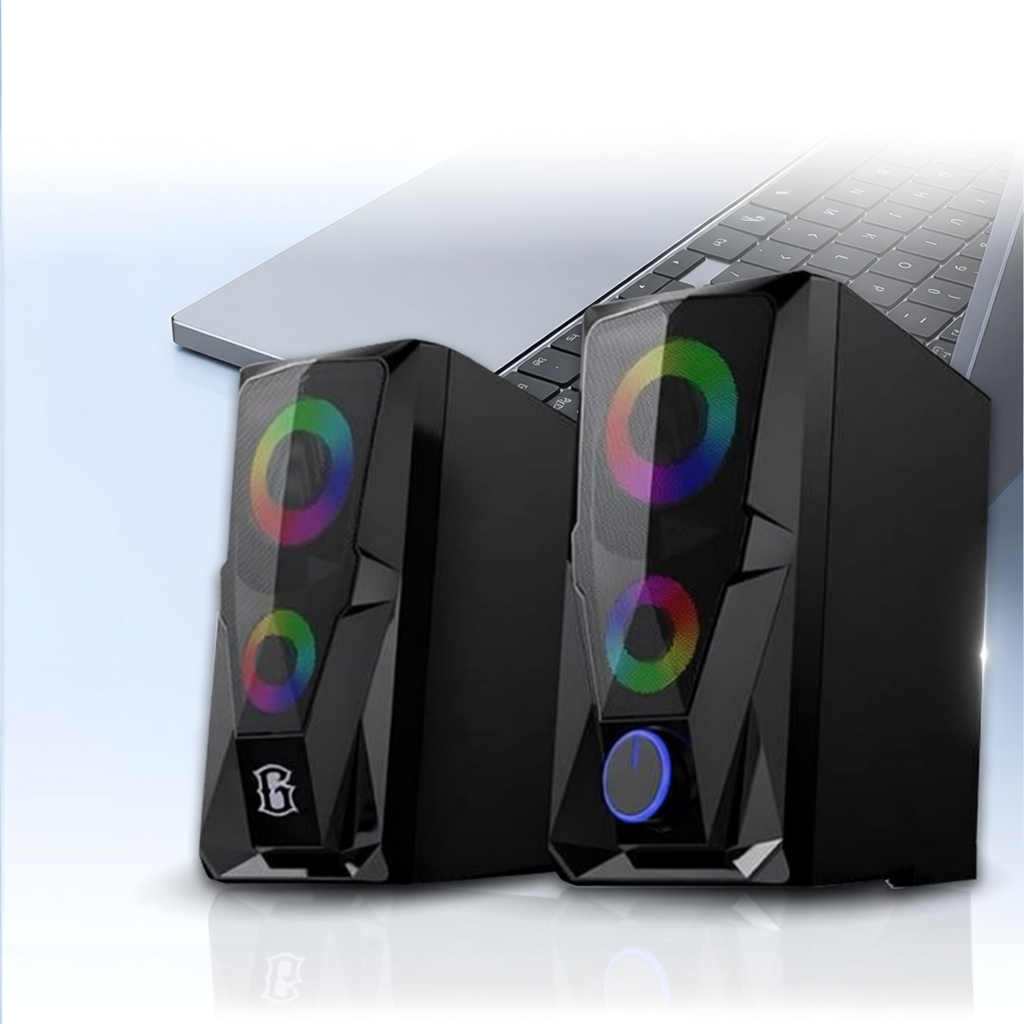 Loa Máy Tính ROBOT RS200 RS180 Hiệu Ứng Đèn LED - Âm Thanh HD Chất Lượng Cao