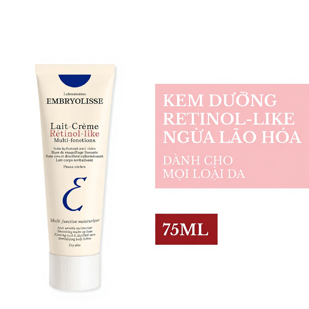 Kem Dưỡng Hỗ Trợ Cải Thiện Nền Da, Sáng Mịn Lait Crème Retinol Like Embryolisse 15 - 75ml