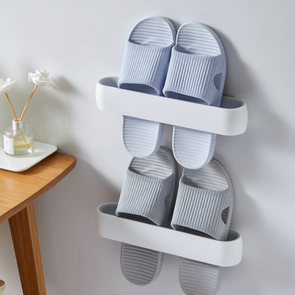 Kệ Để Giày Dép Living C nhựa PP Nguyên Sinh, Dán Tường Tiện Dụng