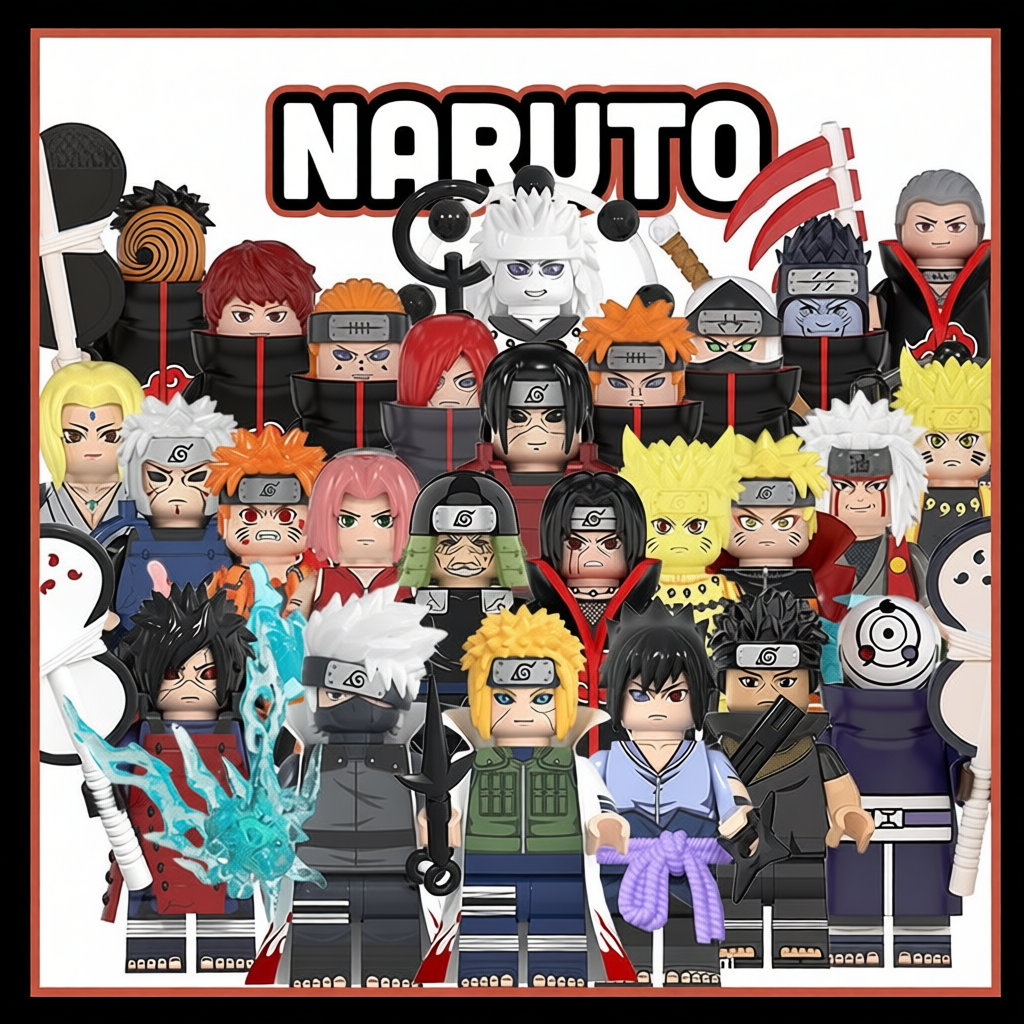 Combo Mô Hình Nhân vật Naruto Phim Anime Uchiha Madara Sasuke Obito Minato Kakashi WM6107