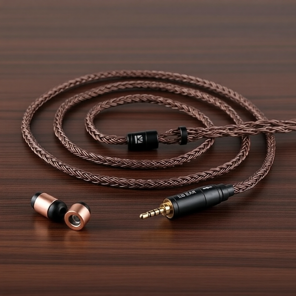 KBEAR 4841 Dây Tai Nghe HiFi 16 lõi, Thay Thế TRS Đồng Nguyên Chất Cho Shure SE215/315/425/535