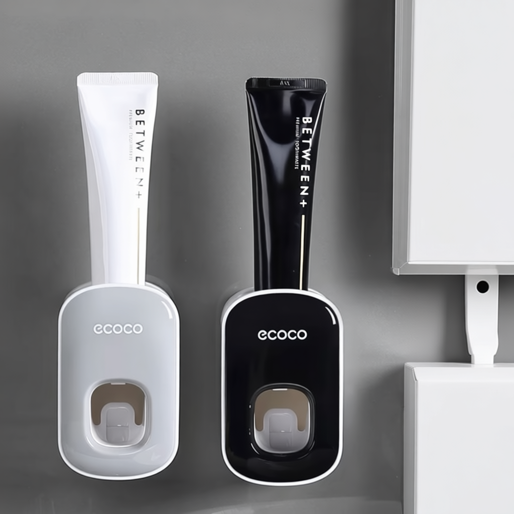 Bộ Nhả Kem Đánh Răng Ecoco/Nhả Kem Dính Tường/Kệ Để Đồ Nhà Tắm E1922