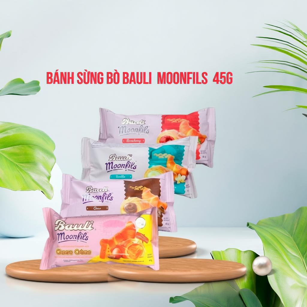 COMBO 1 THÙNG 20 Bánh Sừng Bò Bauli Moonfils 45g