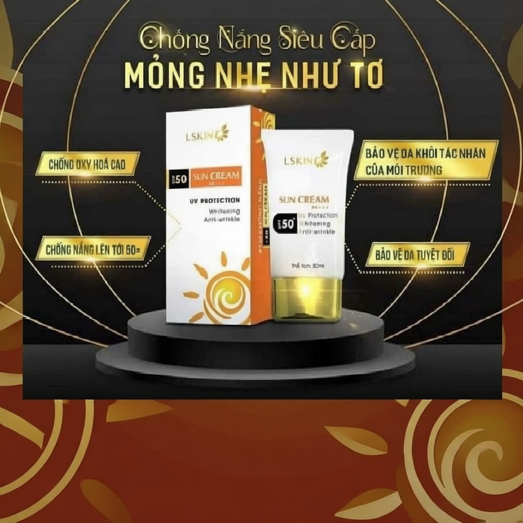 Kem chống nắng sinh học Lskin Đan Thy: Chống tia UV, dưỡng da trắng sáng