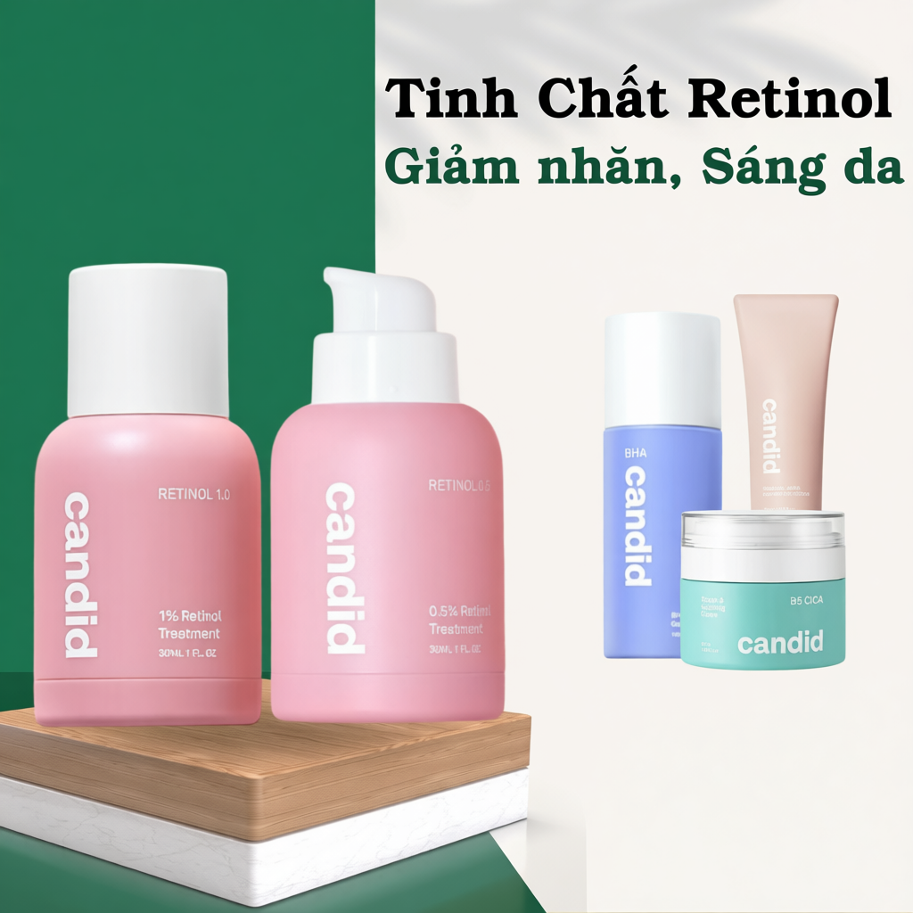 [COMBO Retinol x Mask] Kem Retinol Candid Chống Lão Hóa Candid Retinol Treatment 0.5/1.0 30ml