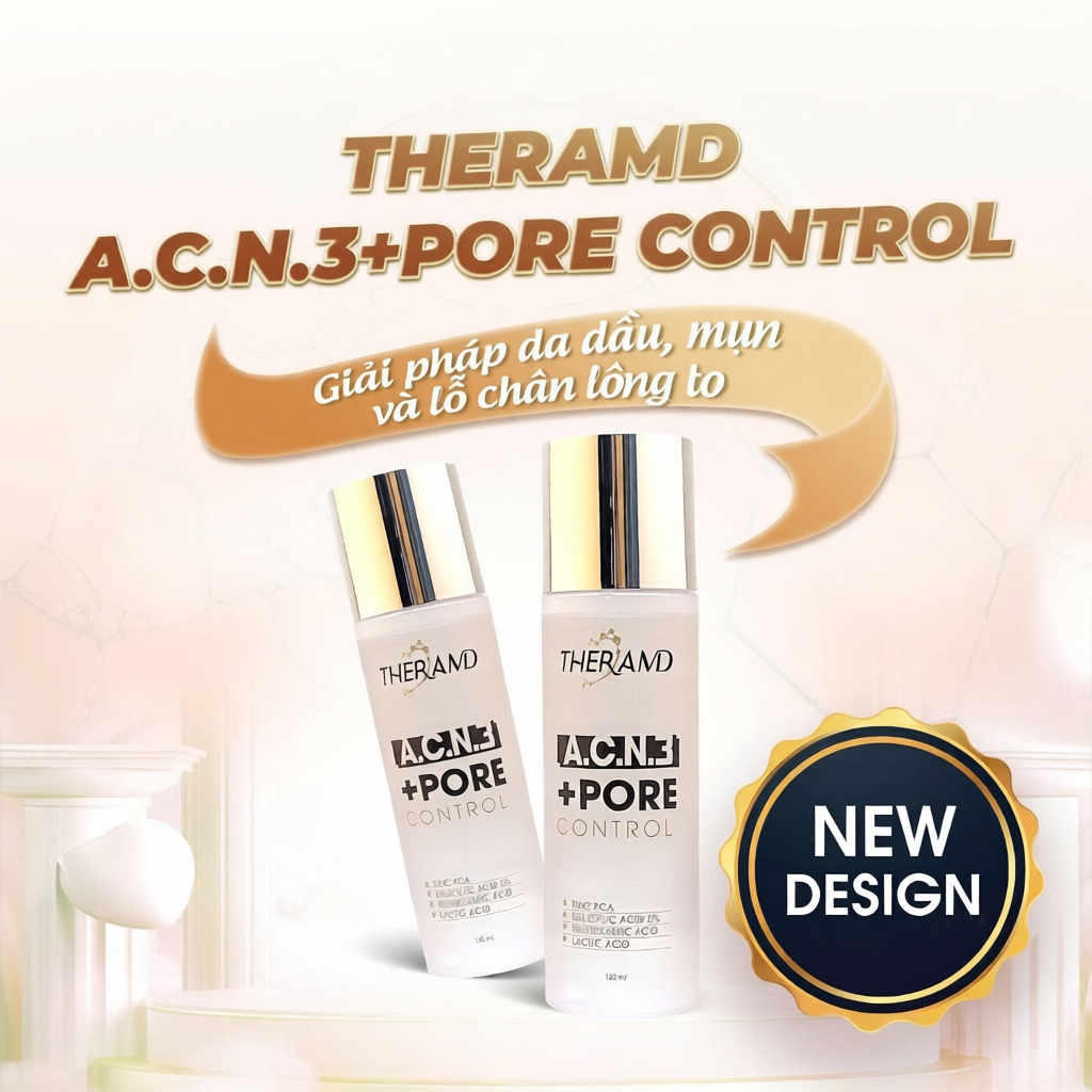 Dung dịch tẩy tế bào chết và giảm dầu thừa BHA 2% & Zinc PCA - TheraMD A.C.N.3+PORE Control - 120ml