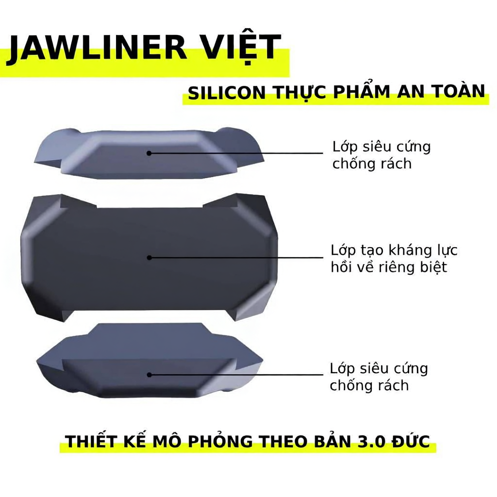 JAWLINER ĐỨC viên nhai chewing, mewing tập cơ hàm jawline giảm mỡ nọng, mũi cao hết lệch mặt
