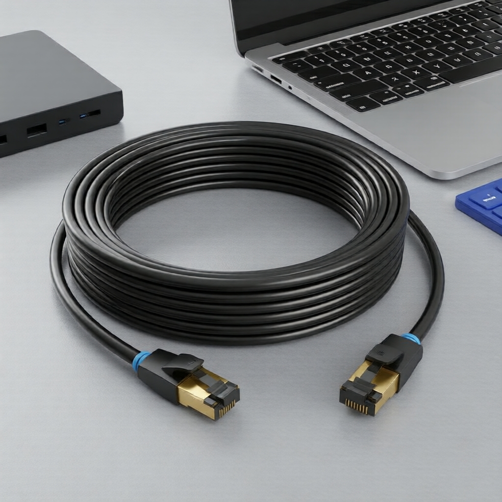Cáp mạng LAN RJ45 Vention Cat8 40Gbps 2000MHz cho Router, PC, Laptop