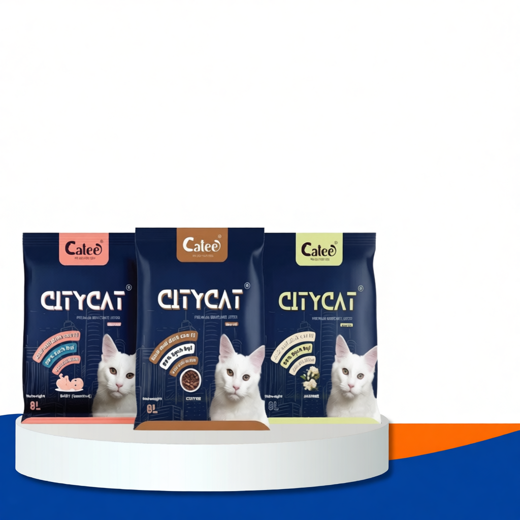 Cát vệ sinh cho mèo Citycat 8l - Cát đất sét khử mùi ít bụi
