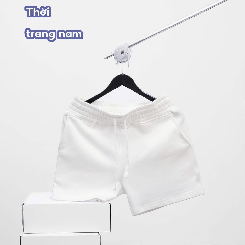 quần đùi cộc basic chất liệu vải da cá coton Menswear Pants Nam
