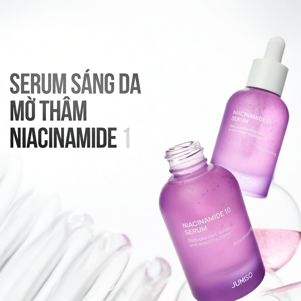 Tinh chất hỗ trợ kiềm dầu, thu nhỏ lỗ chân lông, dưỡng sáng JUMISO Niacinamide 10% Serum 40ml