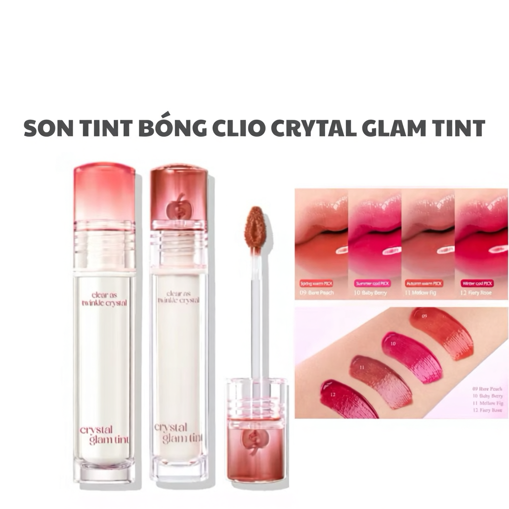 [Clio] SON TINT BÓNG CLIO CRYSTAL GLAM TINT