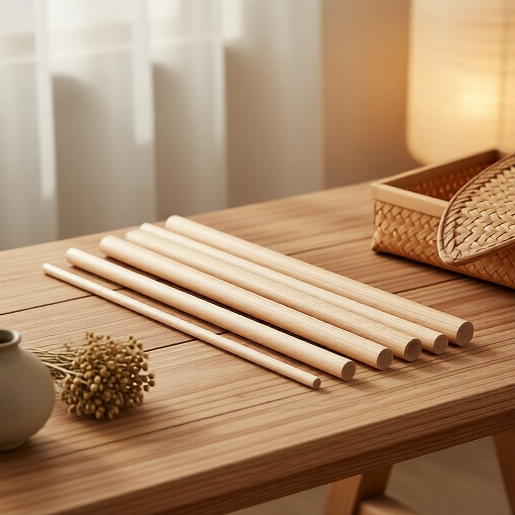 Dải tre gỗ thủ công 20/50 chiếc, bộ que thủ công DIY dùng làm mô hình & trang trí