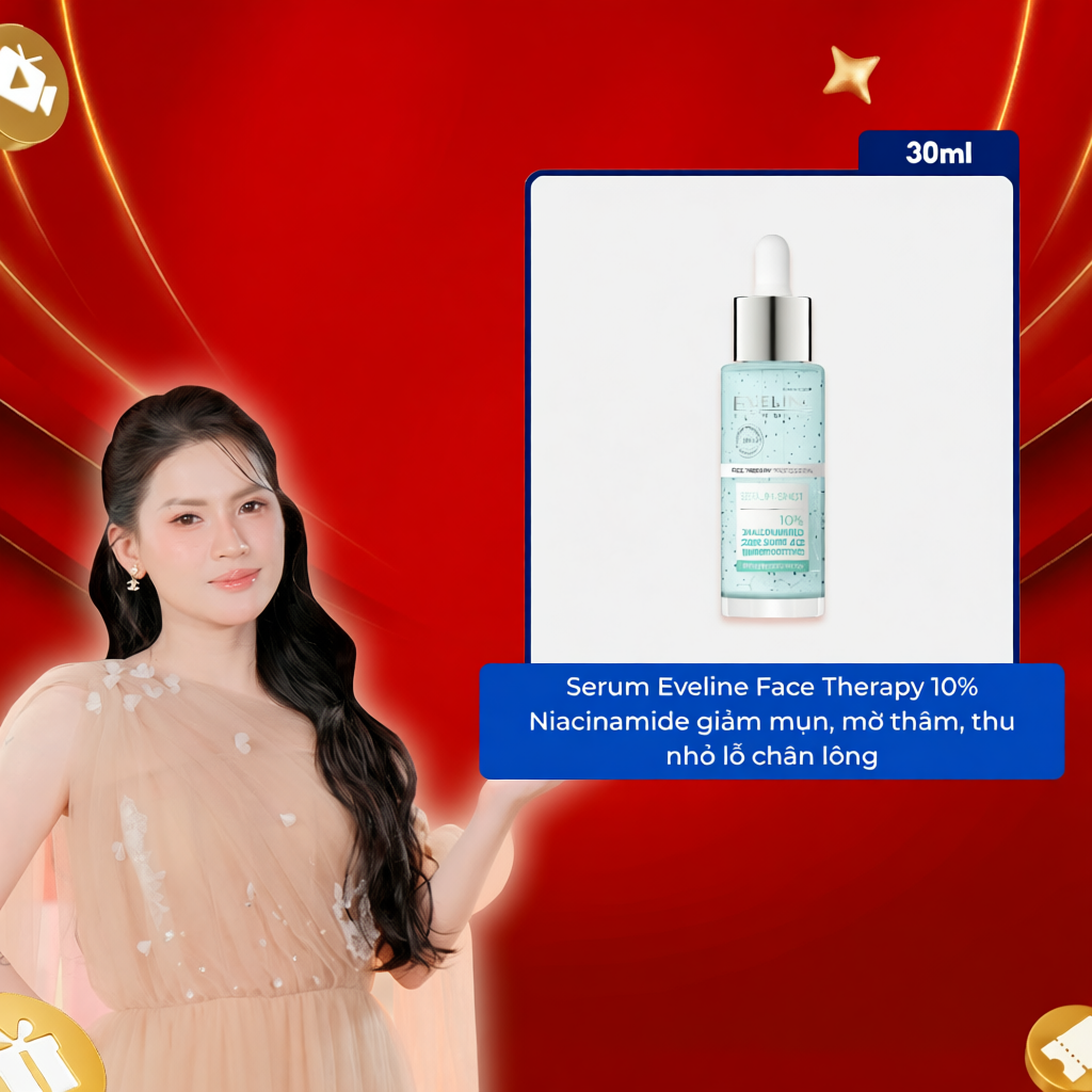 [VHL X EVELINE] Serum Eveline Face Therapy 10% Niacinamide giảm mụn, mờ thâm, thu nhỏ lỗ chân lông 3