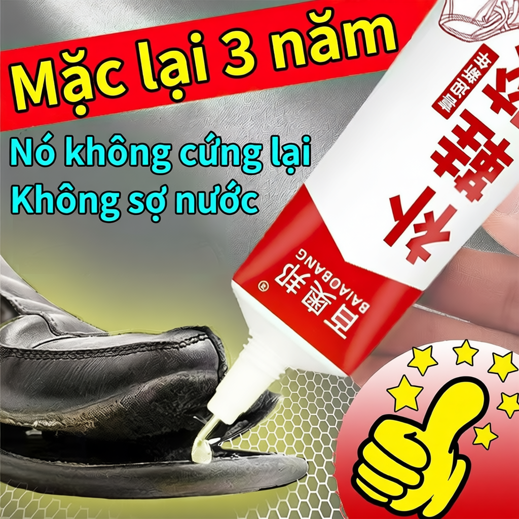 Keo dán giày siêu chắc chống nước 60ml an toàn cho da tay dính nhanh - 1 hoặc 2 tuýp, trong suốt từ nhựa thông tự nhiên
