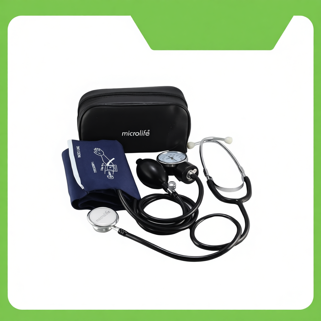 Máy đo huyết áp cơ Microlife AG120 đã bao gồm tai nghe