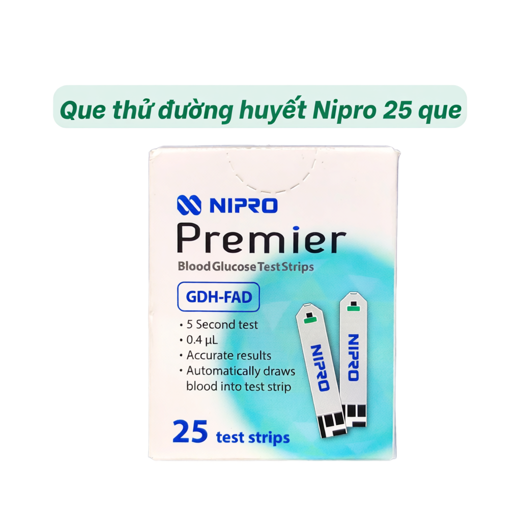 Que thử đường huyết NIPRO 25 - 50 que date xa
