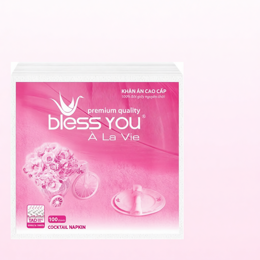 Khăn ăn napkin Bless You Alavie (33x33)