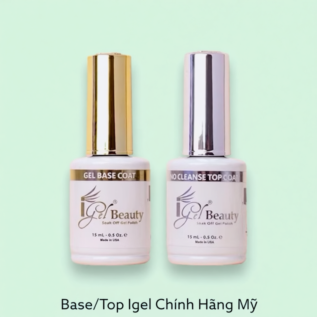 Base Top IGEL siêu bóng, siêu bền, Sơn gel liên kết và top phủ bóng USA