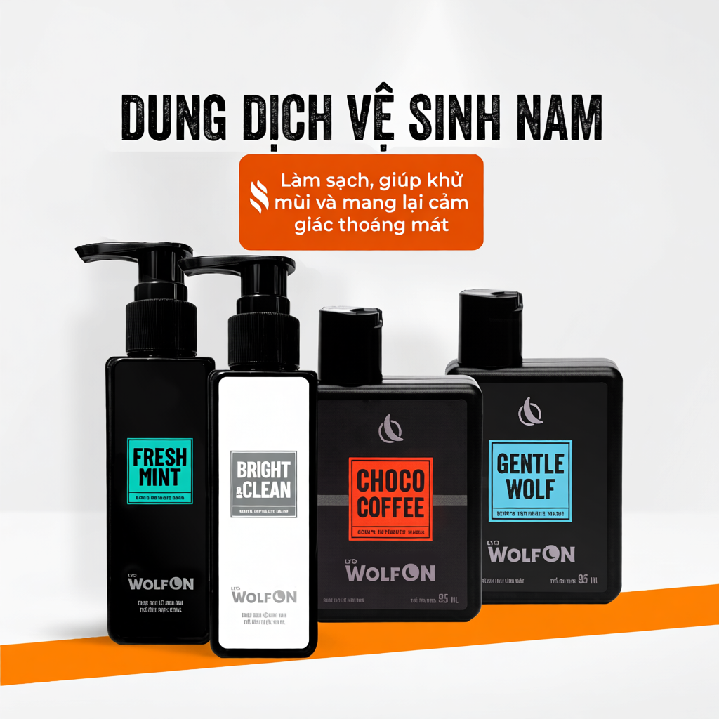 Dung Dịch Vệ Sinh Nam Giới LYD Wolf ON Hương Thơm Nam Tính Khử Mùi Sạch Khuẩn