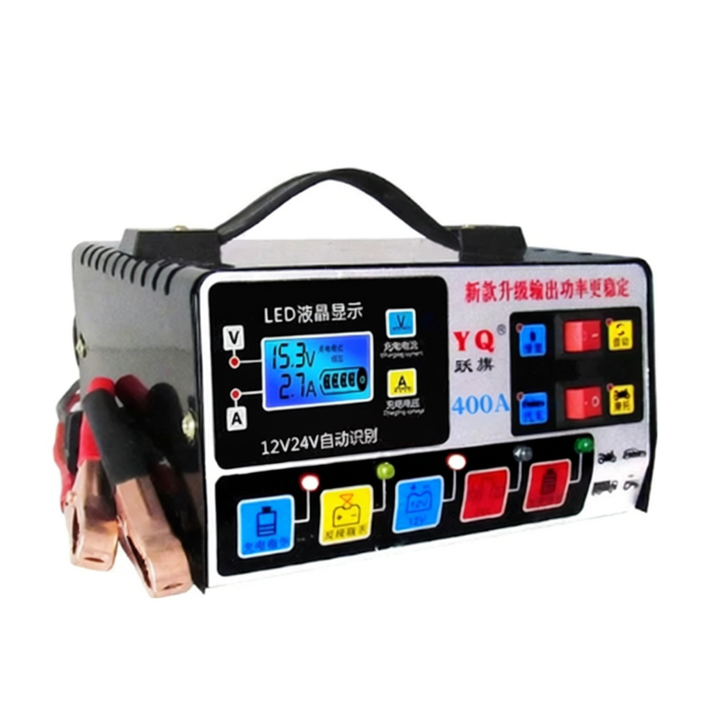 12v/24v 400A 800A Sạc bình ắc quy ô tô xe máy tự ngắt khi đầy chức năng bảo dưỡng phục hồi ắc quy bằ
