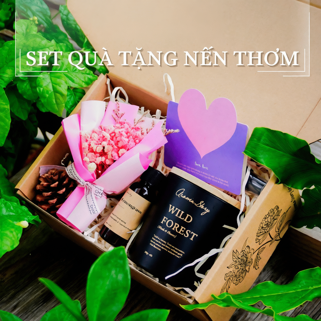 [HOT] Set Quà Tặng Nến Thơm Aroma Story Dành Tặng Người Yêu, Sinh Nhật, Kỷ Niệm