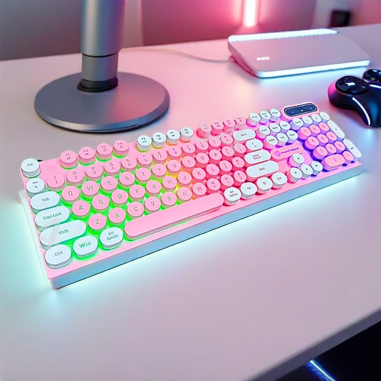Bàn phím máy tính gaming giả cơ YINDIAO PK100/BK8000 có dây Led RGB chống nước chuyên chơi game và làm việc văn phòng