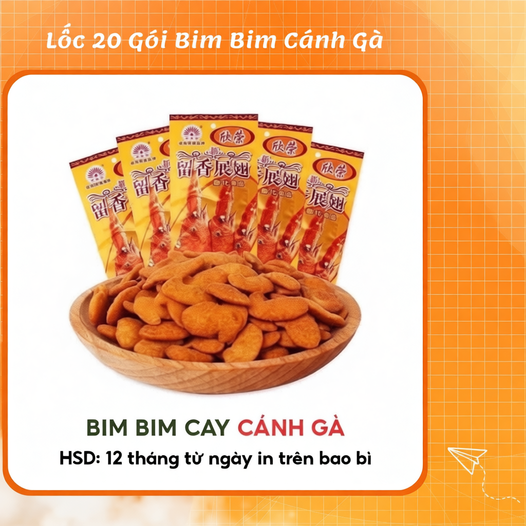 Lốc 20 Gói Bim Bim Cánh Gà Tuổi Thơ