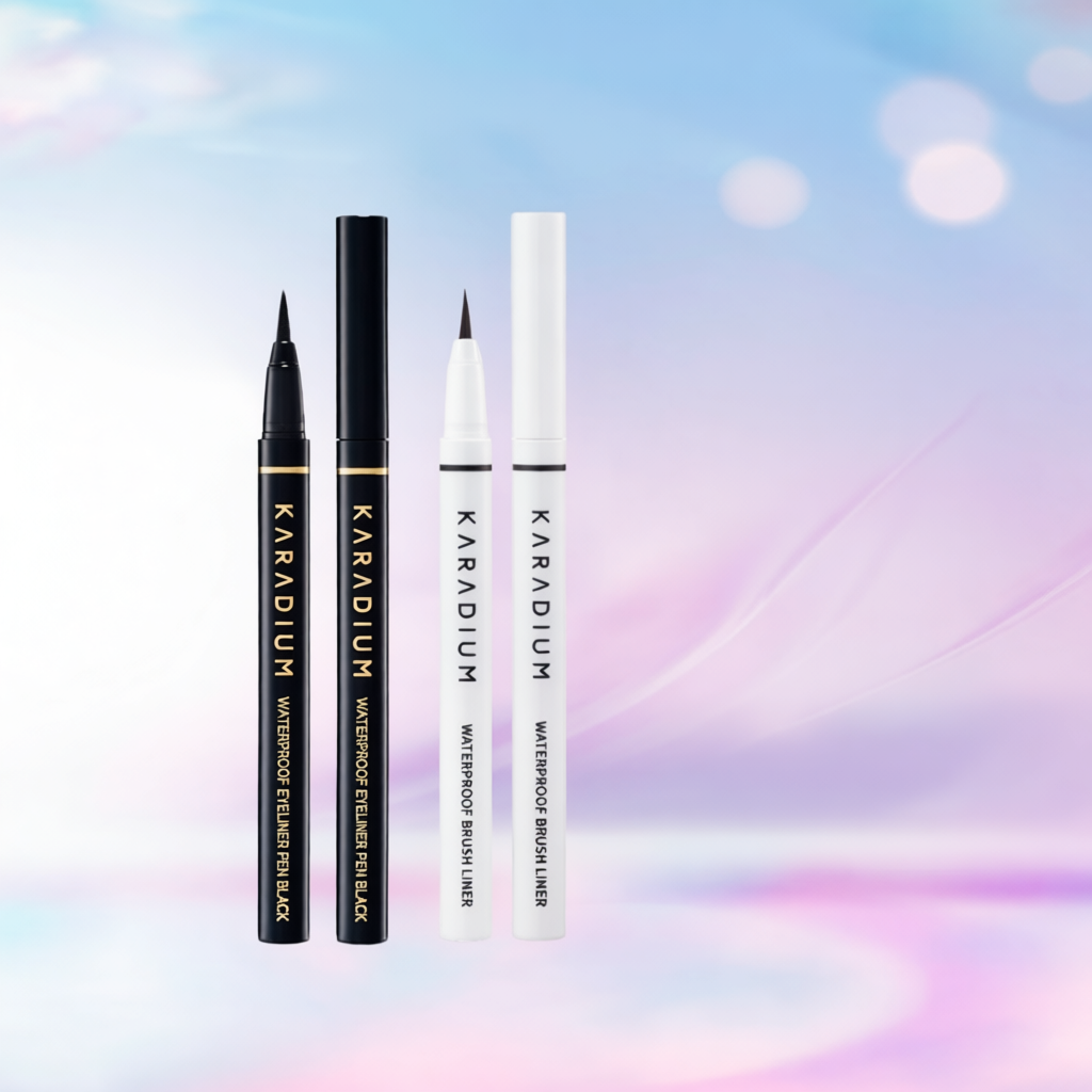 Bút Dạ Kẻ Mắt Eyeliner Karadium Nước Lâu Trôi, Sắc Nét Karadium Waterproof Brush Liner / Eyeliner Pe