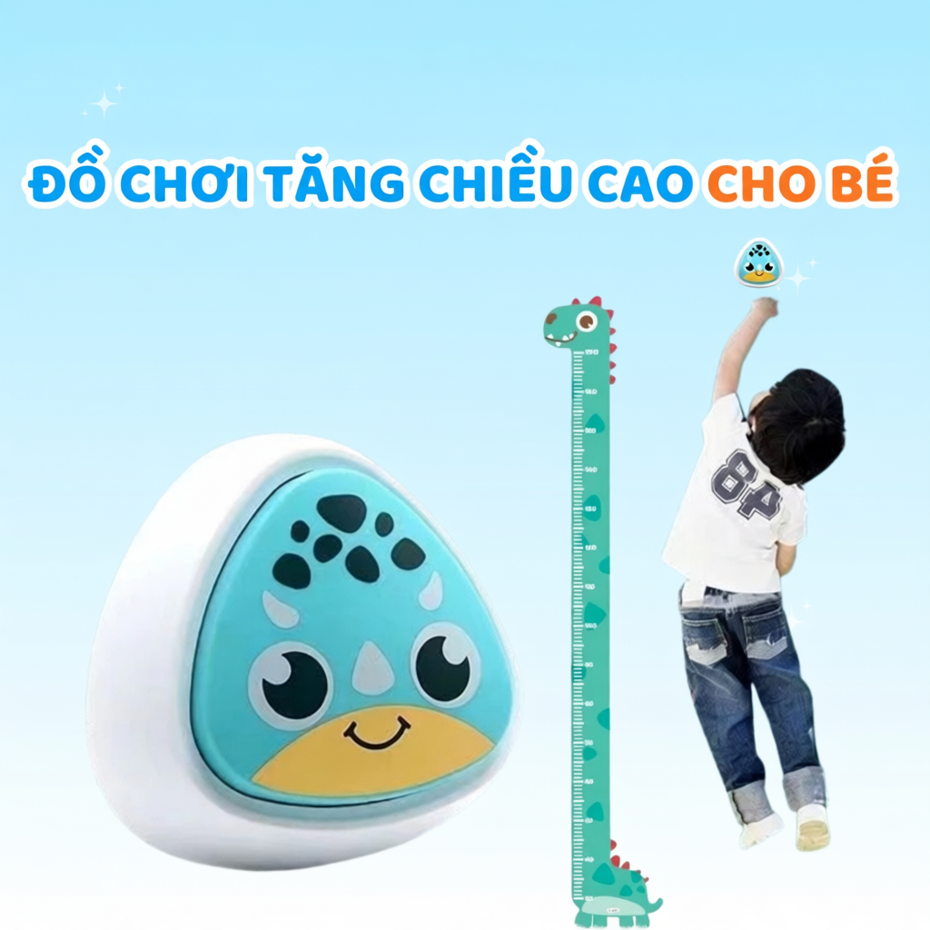 Bộ Đồ Chơi Chuông Nhảy và Thước Đo Dán Tường TNBOOKS - Tăng Chiều Cao Cho Bé