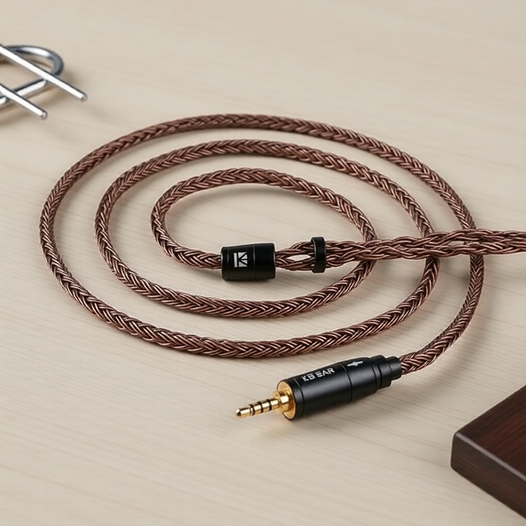 Cáp KBEAR 16 lõi cho Shure SE215 SE535 Tin T2 T3 Pure Copper 2-Pin