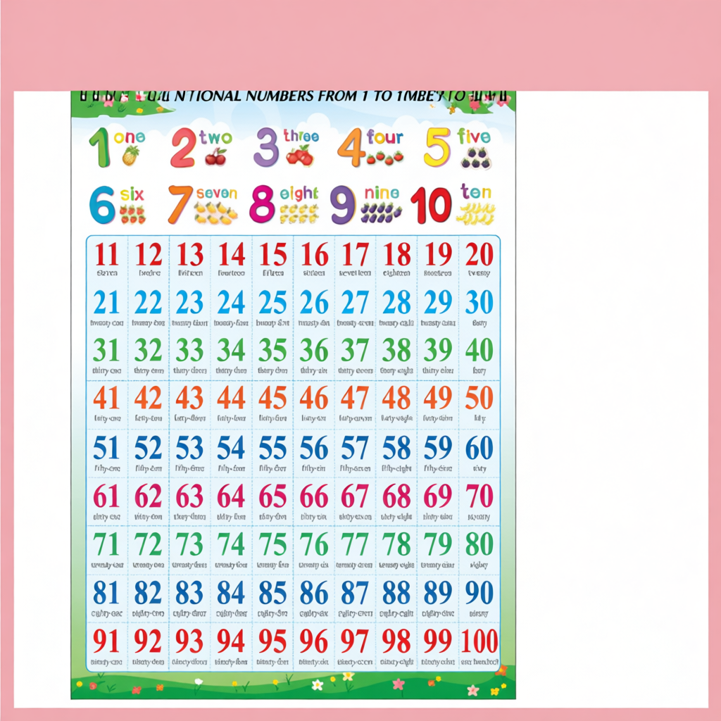 SỐ ĐẾM từ 1-100 tranh Decal NHỰA có keo sẳn cho bé từ 1-6T giúp bé học số tập đếm, keo tốt