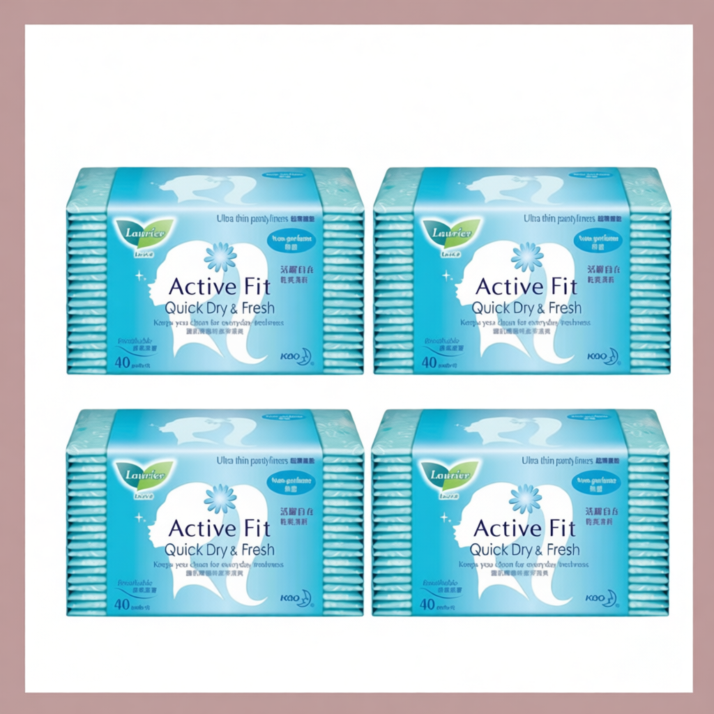 [Combo 4 gói ] Băng vệ sinh hằng ngày Laurier  Active fit không hương 40 Miếng