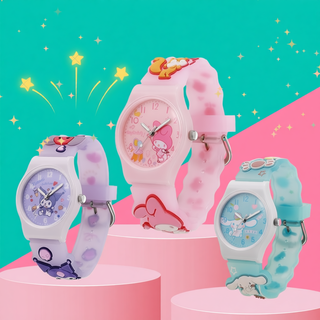  Đồng hồ cho bé gái 5 tuổi đến 15 tuổi đeo tay trẻ em nam nữ hình Sanrio Kuromi My Melody Cinnamoroll Hello Kitty ĐH06 