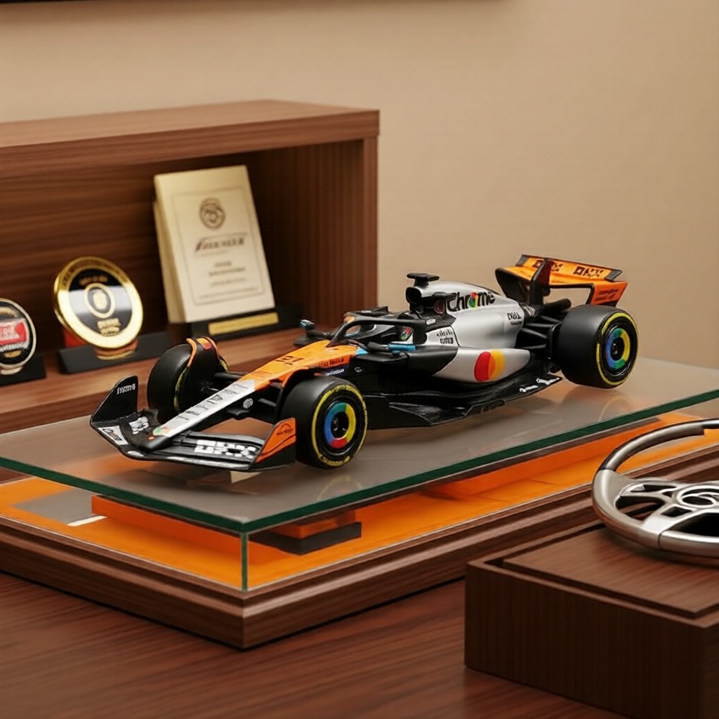 Bburago 1:43 Mô hình F1 McLaren MCL39 Livery GP Anh 2025, #4 Lando Norris #81 Oscar Piastri