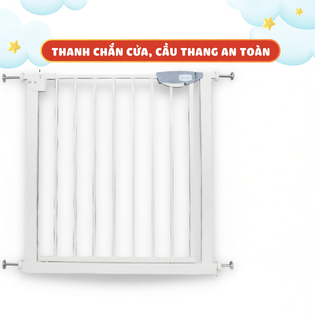 [Hỏa Tốc HCM] Thanh Chắn Cửa, Cầu Thang Pakey Không Khoan Đục - Đa Dạng Kích Thước An Toàn Cho Bé