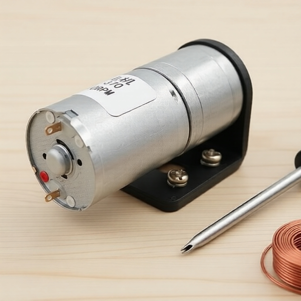 Động cơ giảm tốc 12V JGA25-370 mô-men xoắn cao kèm giá đỡ; Tốc độ 12/35/60/130/620 vòng/phút