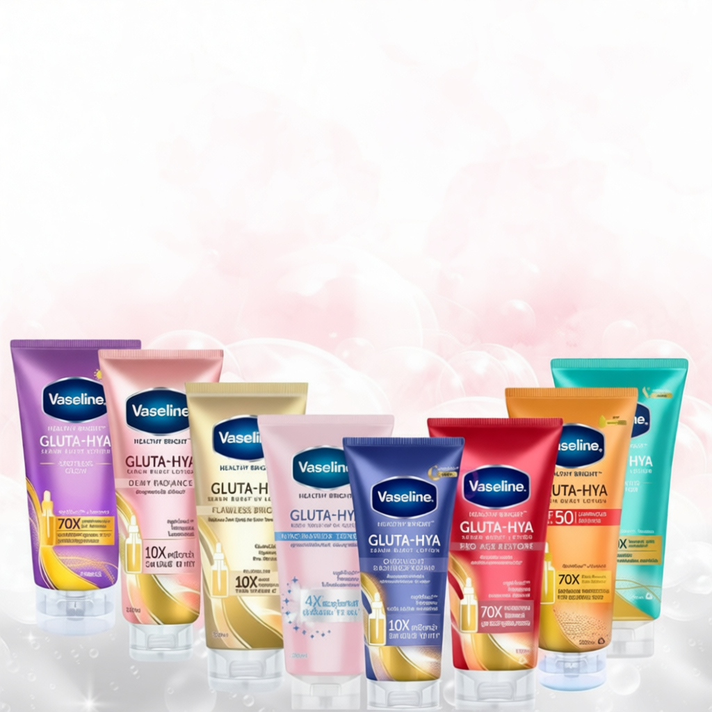 SỮA DƯỠNG THỂ TRẮNG DA MỜ THÂM VÀ ĐỀU MÀU DA VASELINE HEALTHY BRIGHT GLUTA HYA