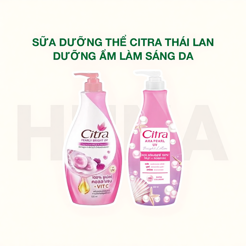 Sữa dưỡng thể Citra Thái Lan dưỡng ẩm làm sáng da chuyên sâu nhiều công thức
