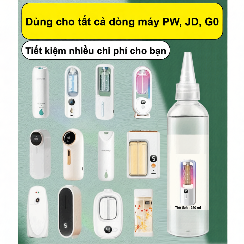 [Mới ra mắt] Tinh dầu xông phòng chai lớn 260ml dùng cho các máy PW, JD, G series