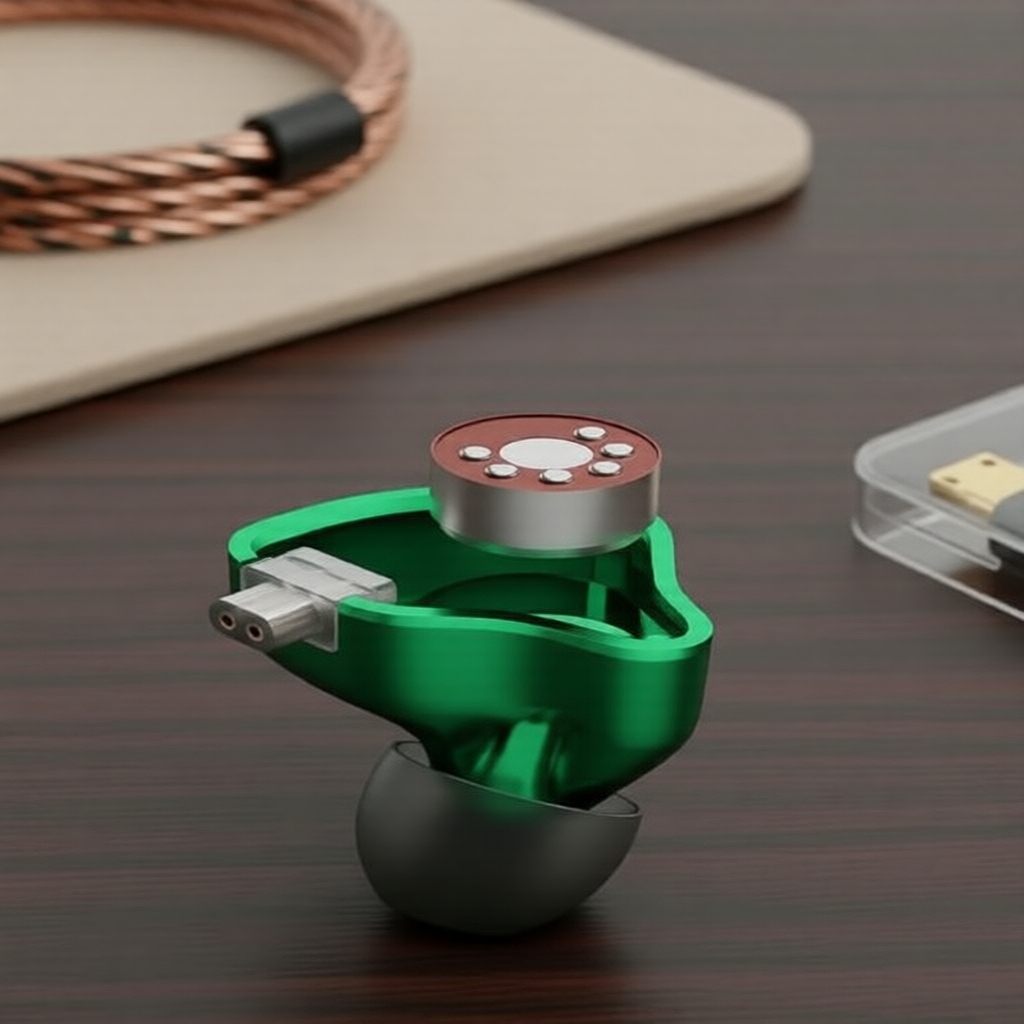 Tai nghe nhét tai có dây TKZK HiFi IEMs 1DD, chống ồn, dùng cho nghe nhạc và chơi game