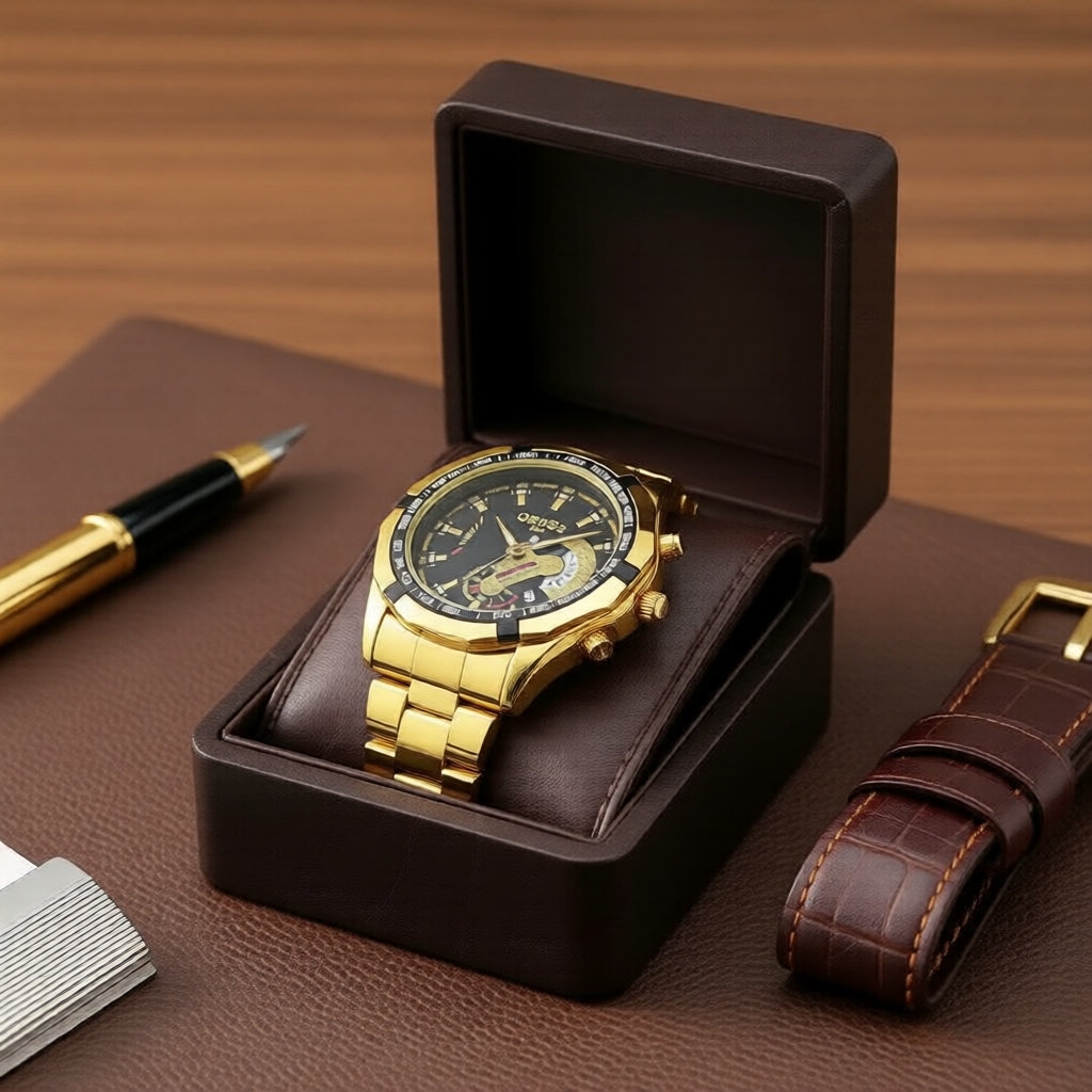Đồng hồ thạch anh chống nước phát sáng dành cho nam Oruss, thiết kế phong cách Hàn Quốc cho học sinh