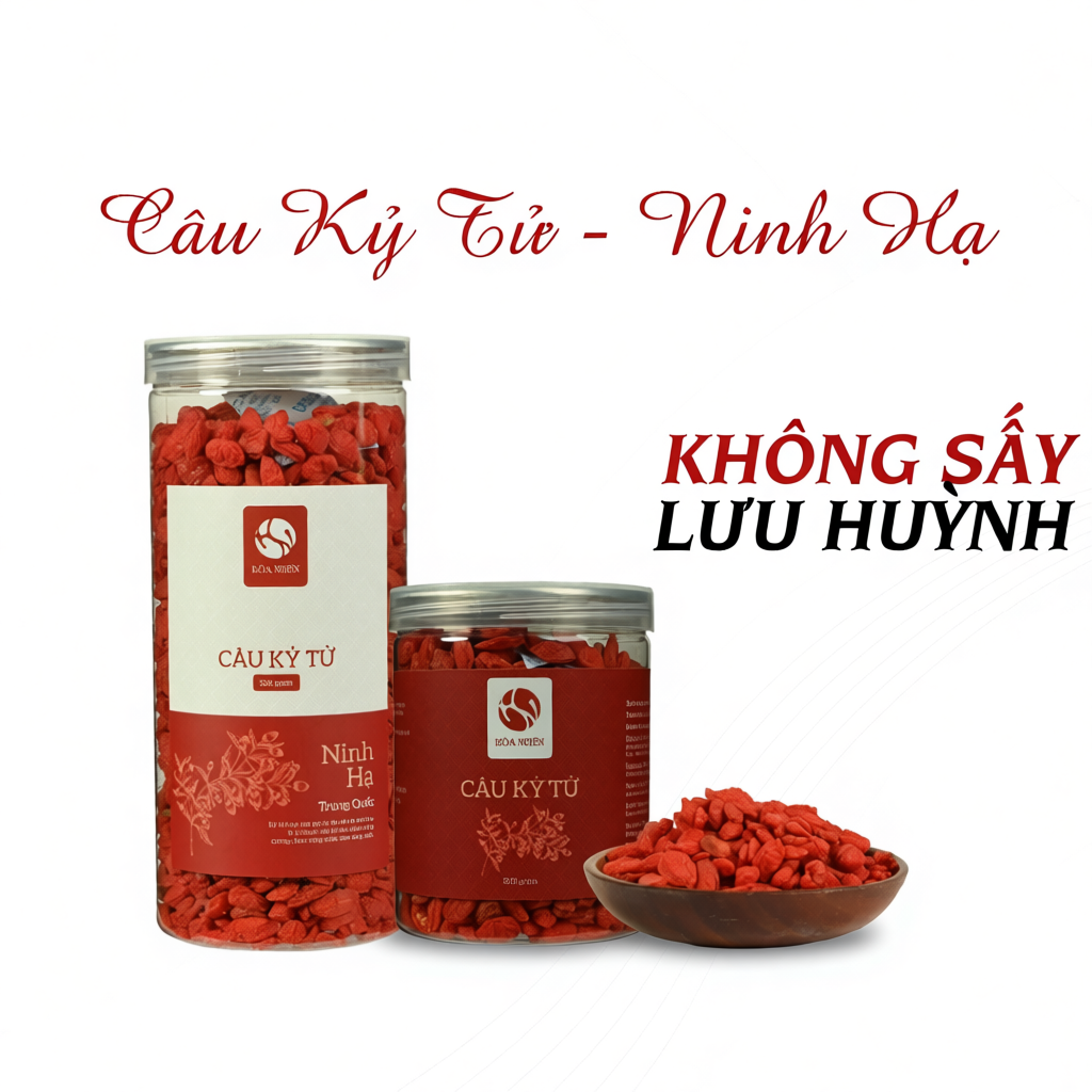 Kỷ Tử Đỏ Ninh Hạ sấy mộc tự nhiên, an toàn thực phẩm
